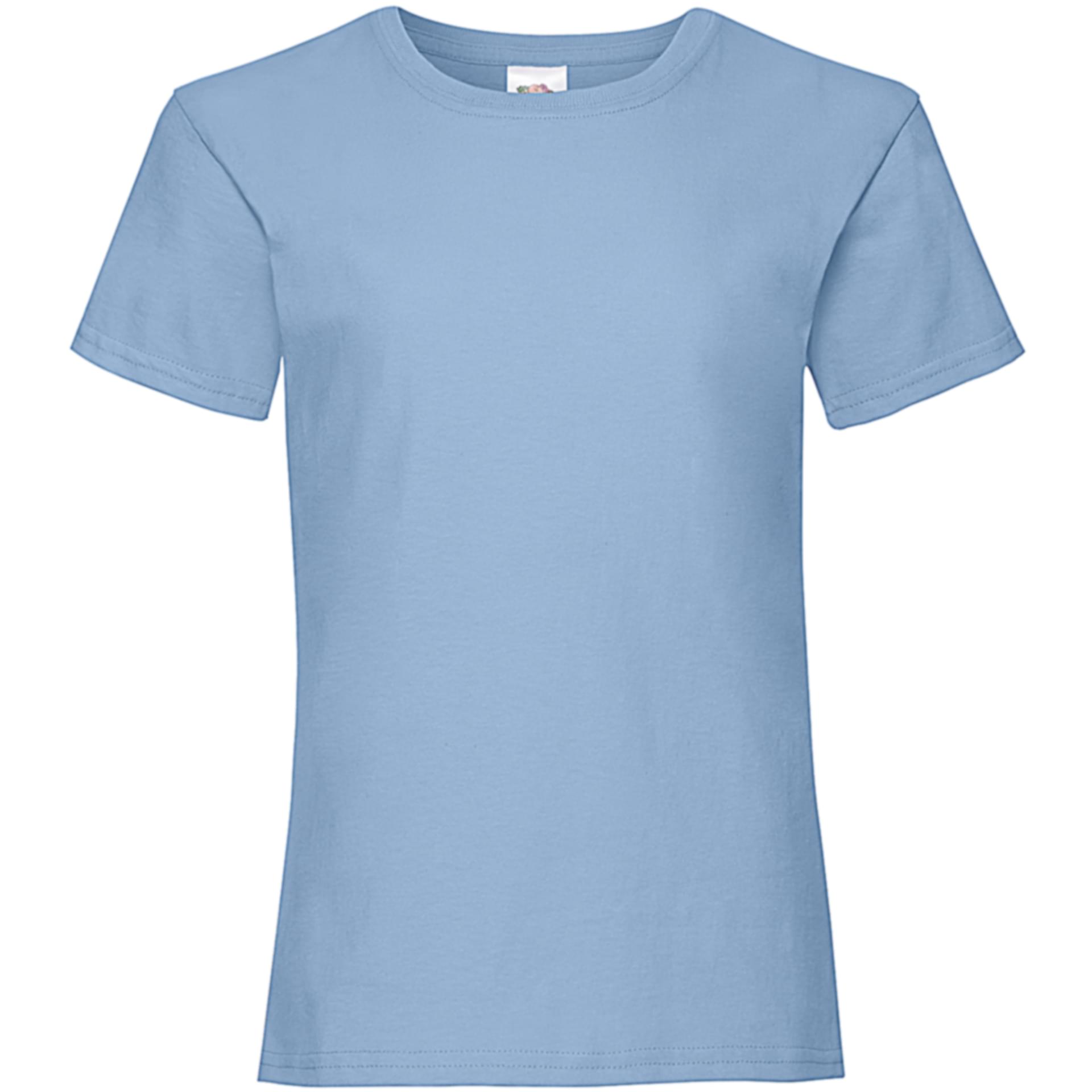 Tee-shirt personnalisé Valueweight T Girls fruit of the loom bleu_ciel