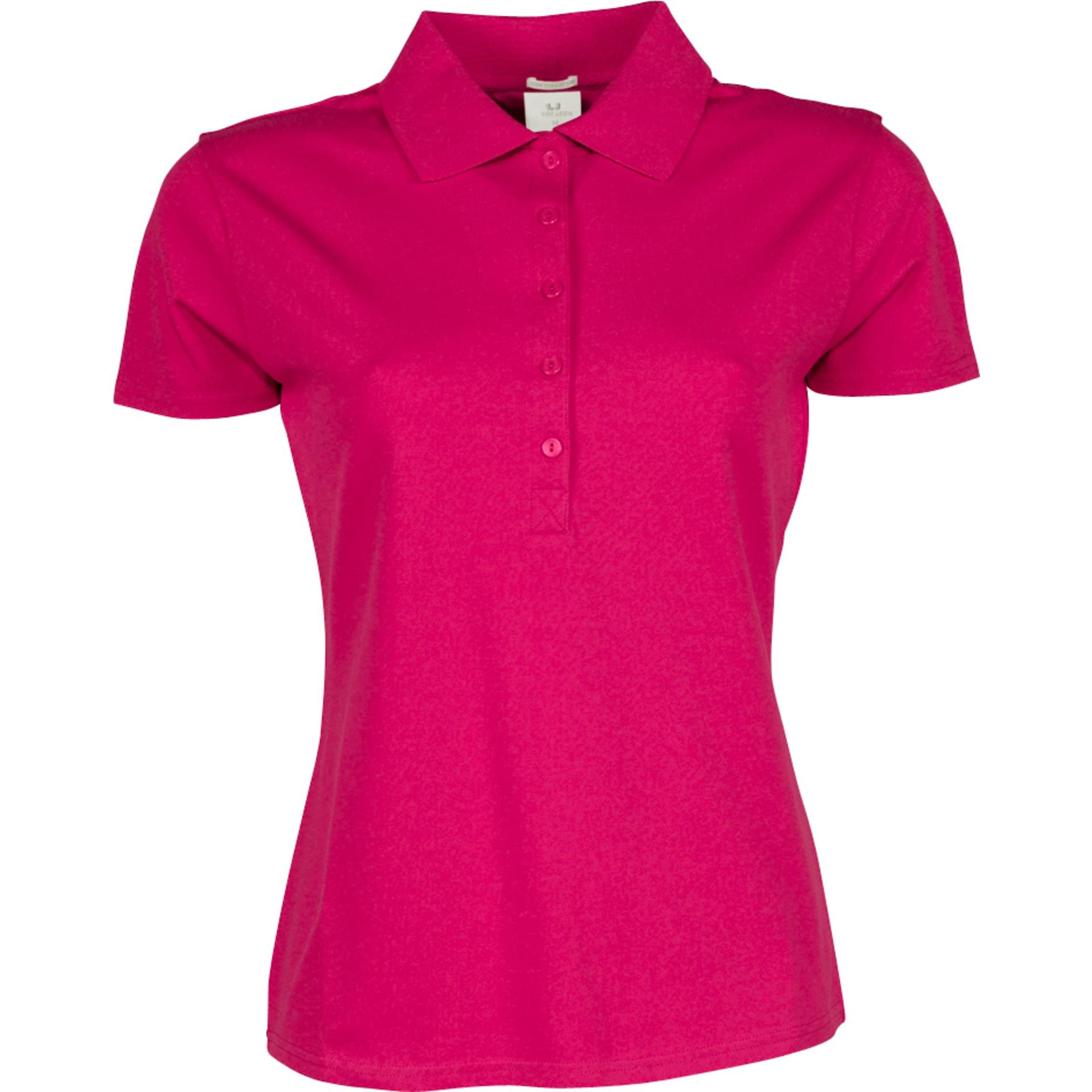 womens pink polo